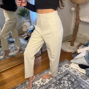 Zara cream trousers